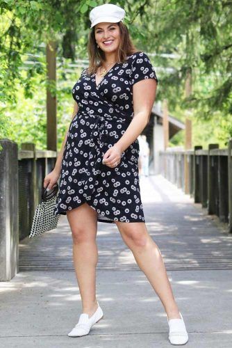 Short Black Plus Size Casual Dress #printdress #plussizedress