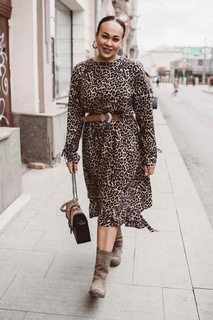 Leopard Printed Plus Size Dress #leopardprint