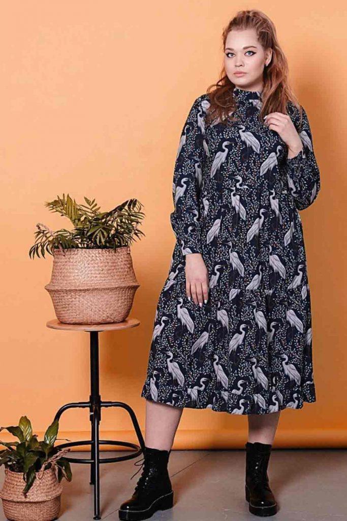 Printed Dress With Long Sleeves #longsleeves