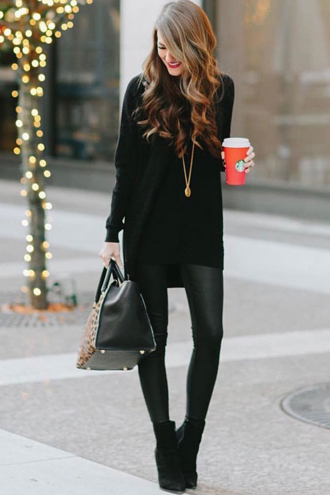 https://glaminati.com/wp-content/uploads/2017/11/christmas-outfits-ideas-all-black-leggins-top-cardigan-bag-leopart-print.jpg