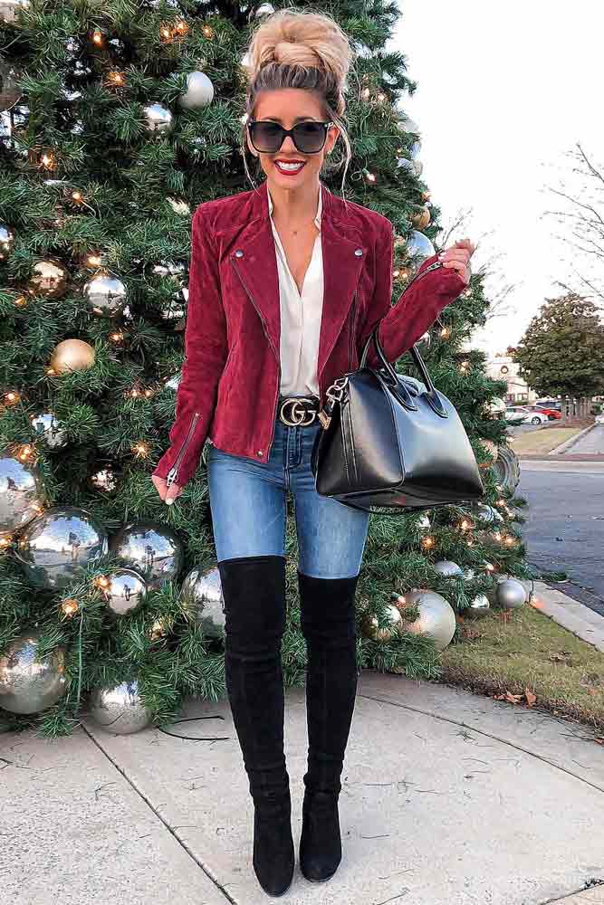 Outfits With Red Jacket For Christmas #redjacket