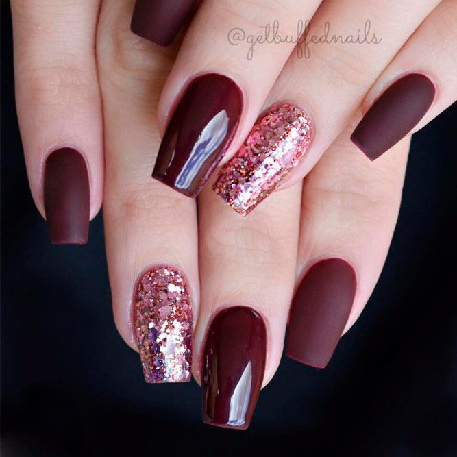 Maroon store coffin nails