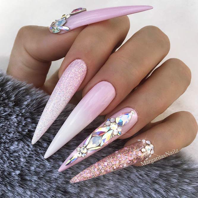 34 Pink And White Nails Trends For Spring And Summer 21