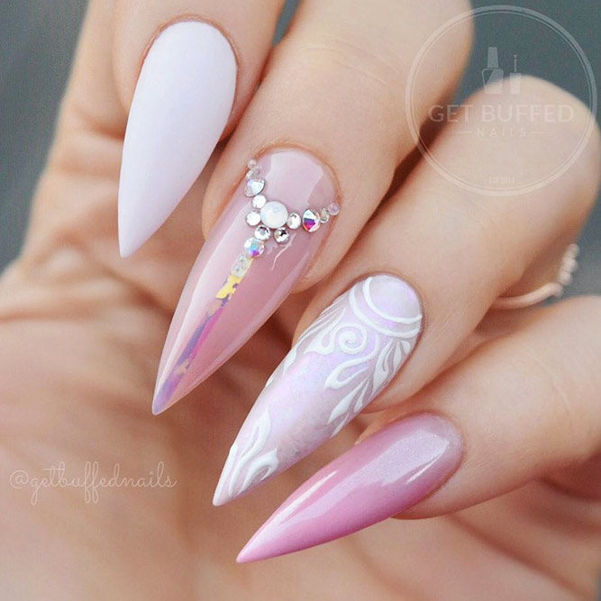 34 Pink And White Nails Trends For Spring And Summer 2020