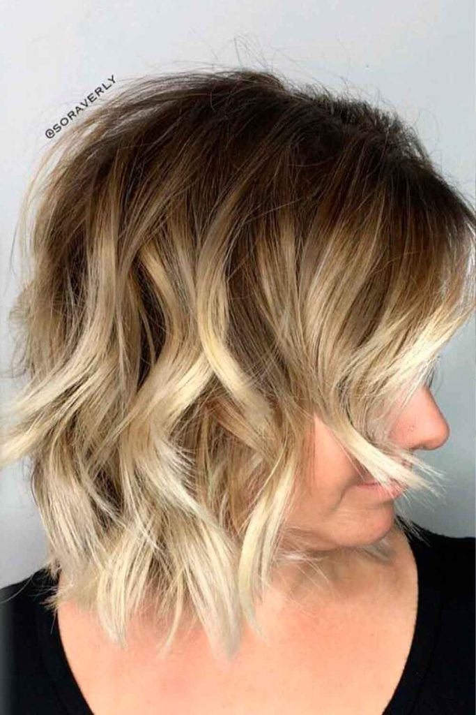 Short Sassy Style for Thick and Curly Hair #hairhighlights #ombrehairstyles