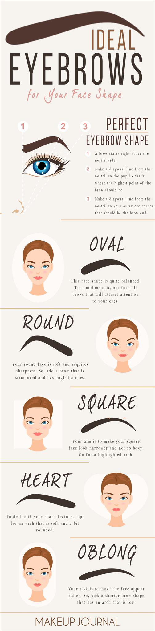 Style the Eyebrows for Your Face Shape