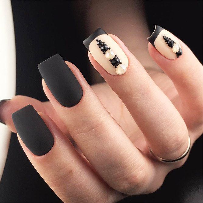 Black French Manicure for Unusual Look Picture 3