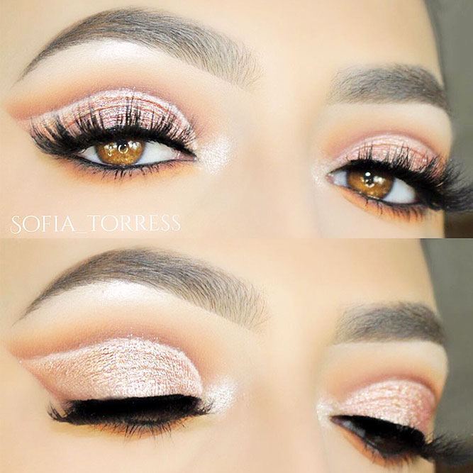 Festive Eye Makeup Ideas for Amber Eyes picture 1