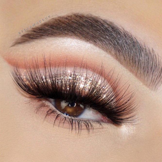 Glitter Cut Crease Makeup Idea #cutcrease