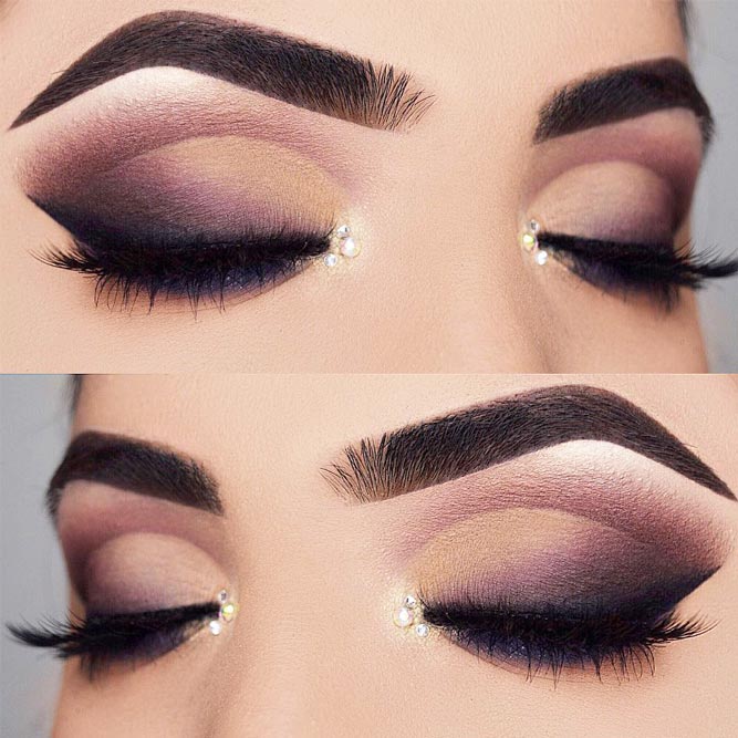 gold and plum eyeshadow