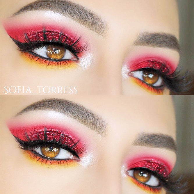 Festive Eye Makeup Ideas for Amber Eyes picture 3