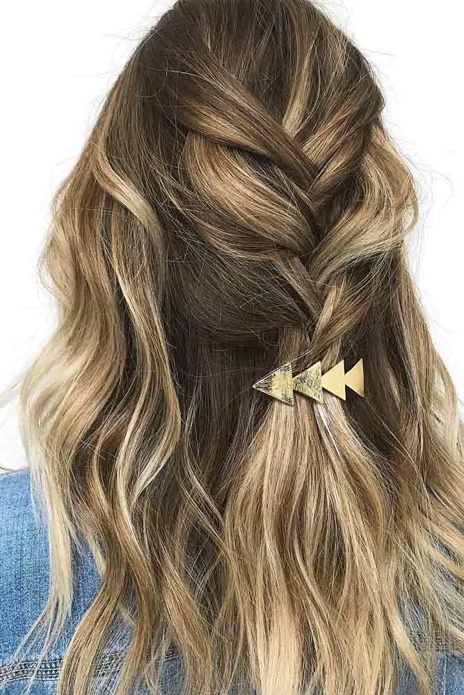 Penteado longo trançado com balayage #longhairbalayage