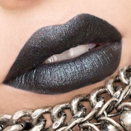 Black Lipstick with Festive Accent picture 2