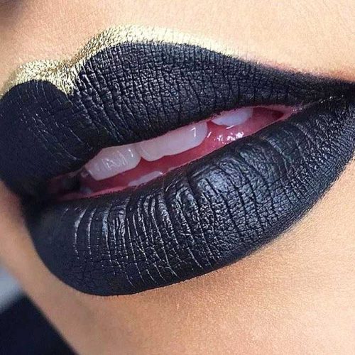 Black Lipstick with Festive Accent picture 3