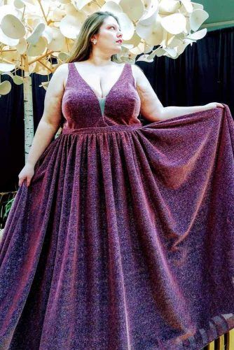 purple plus size prom dress