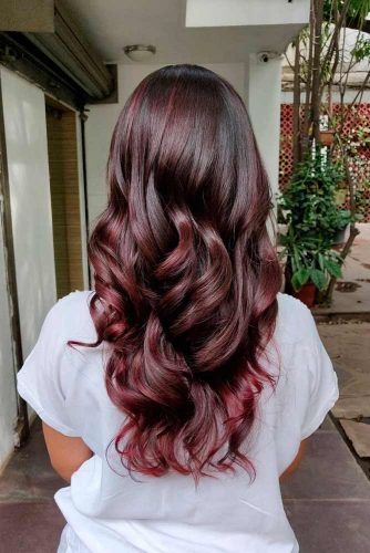 Deep, Rich & Delicious Dark Wine Hair Color #winehaircolor #wavyhairstyles