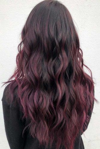 Melting Merlot Layered Hair #layeredhairstyles #longhair