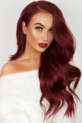 Long Burgundy Hair With Root Fade | Long burgundy hair, Burgundy hair,  Maroon hair