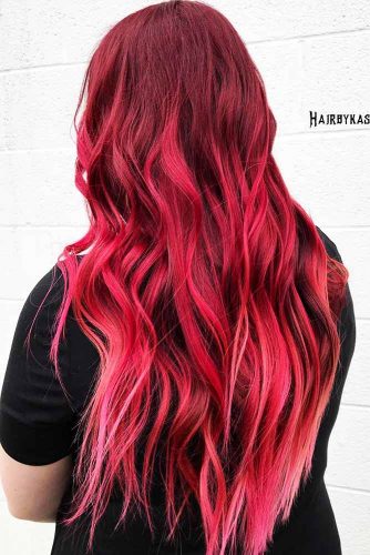 Bright red violet mermaid hair long bob haircut Hair by Rachel Fife @ Sara  Fraraccio Salon in Akron, Ohio | Red violet hair, Burgundy hair, Violet hair