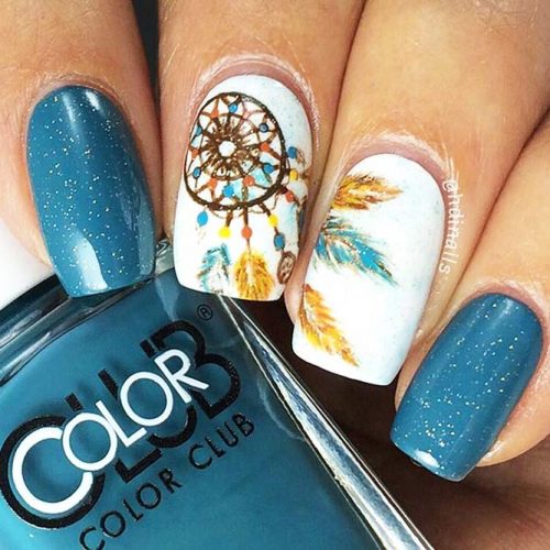 33 Ideas with Dream Catcher Nail Art