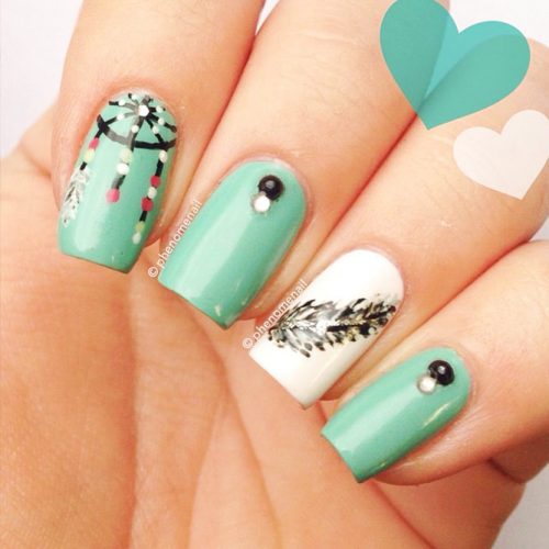 33 Ideas with Dream Catcher Nail Art