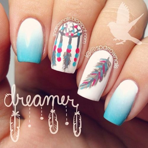 40+ Dream Catcher Nail Art Designs You Will Love - Glaminati.com