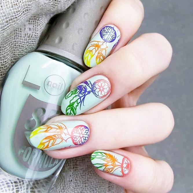 33 Ideas with Dream Catcher Nail Art