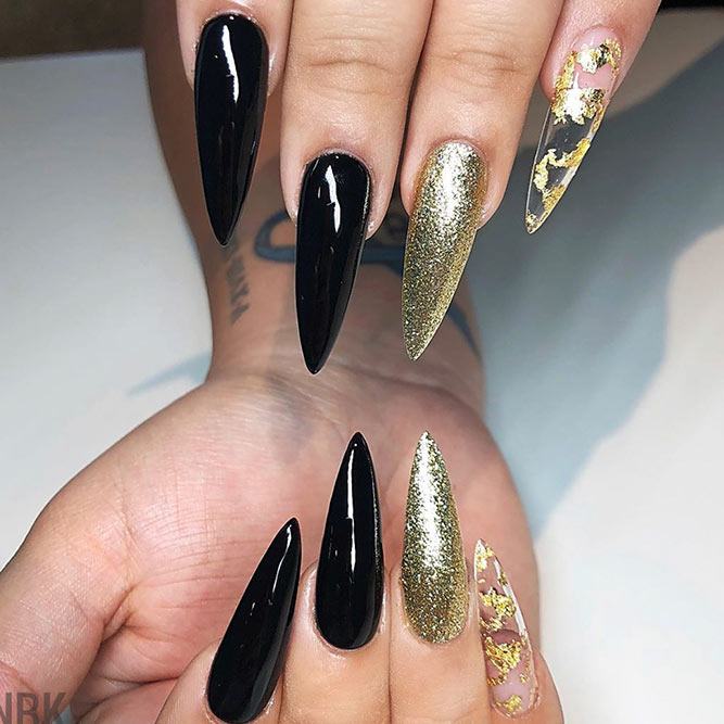 33 Stunning Gold Foil Nail Designs To Make Your Manicure Shine