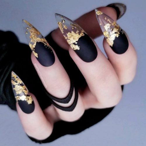 Black Friday 1box Irregular Gold Foil Nail Art Decoration | SHEIN ASIA