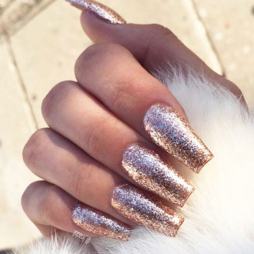 Sparkly Nail Art Designs With Gold Glitter picture 5