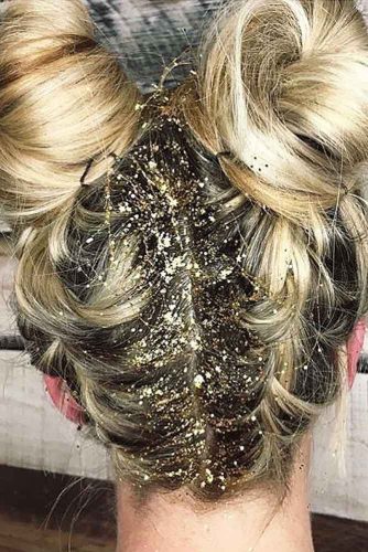 Gold Glitter Hairstyle Ideas picture 3