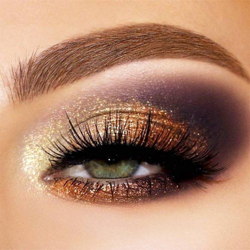 Gold And Gray Smokey Eyes Idea #smokey