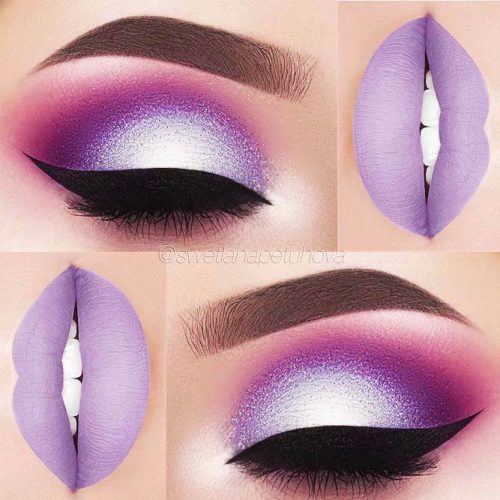 Makeup In The Lilac Color picture 2