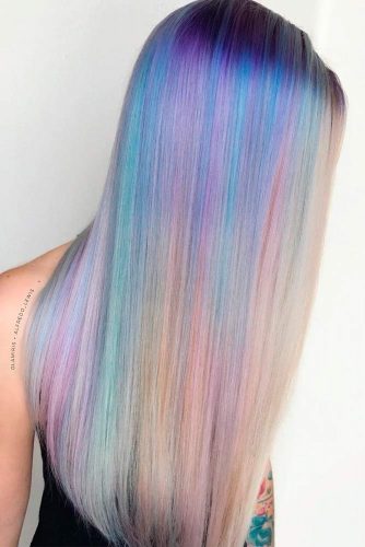 Soft Pale Raindow Ombre For Long Hair #longhair 