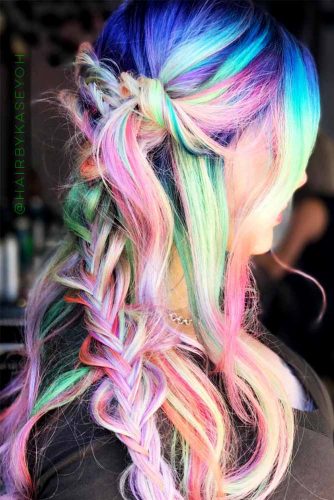 Stunning Hairstyle Ideas for Rainbow Hair Picture 6