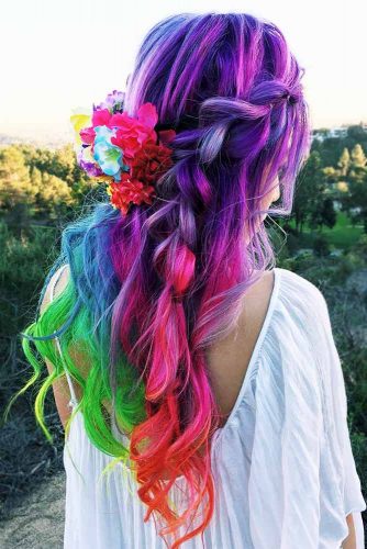 Stunning Hairstyle Ideas for Rainbow Hair Picture 3