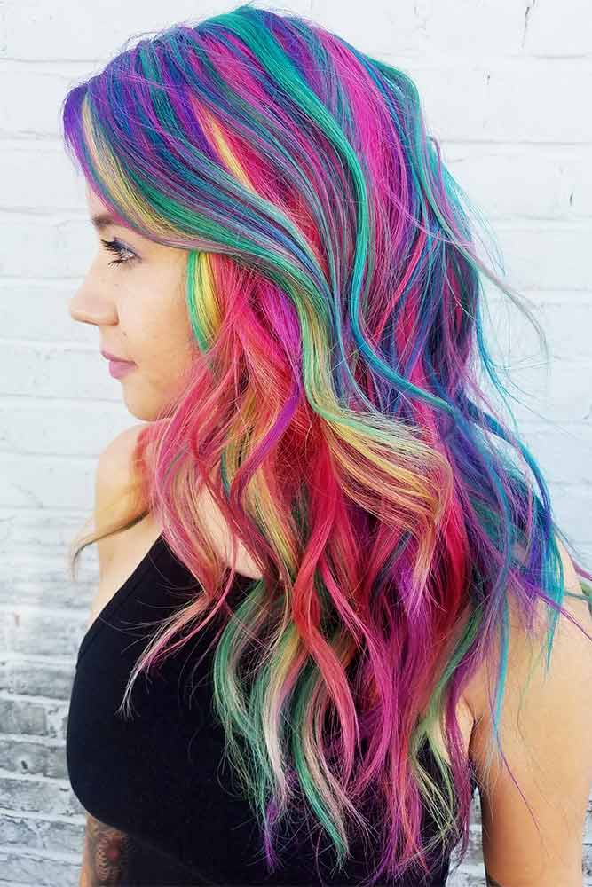 33 Rainbow Hair Styles To Look Like A Unicorn