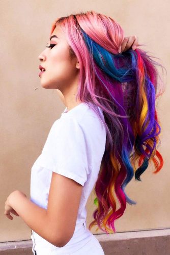 Long Rainbow Hair Ideas for a Bright Everyday Look Picture 5