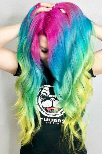 Long Rainbow Hair Ideas for a Bright Everyday Look Picture 2