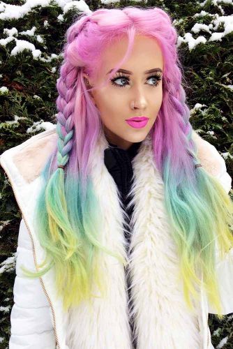 Stunning Hairstyle Ideas for Rainbow Hair Picture 4