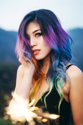 Long Rainbow Hair Ideas for a Bright Everyday Look Picture 3
