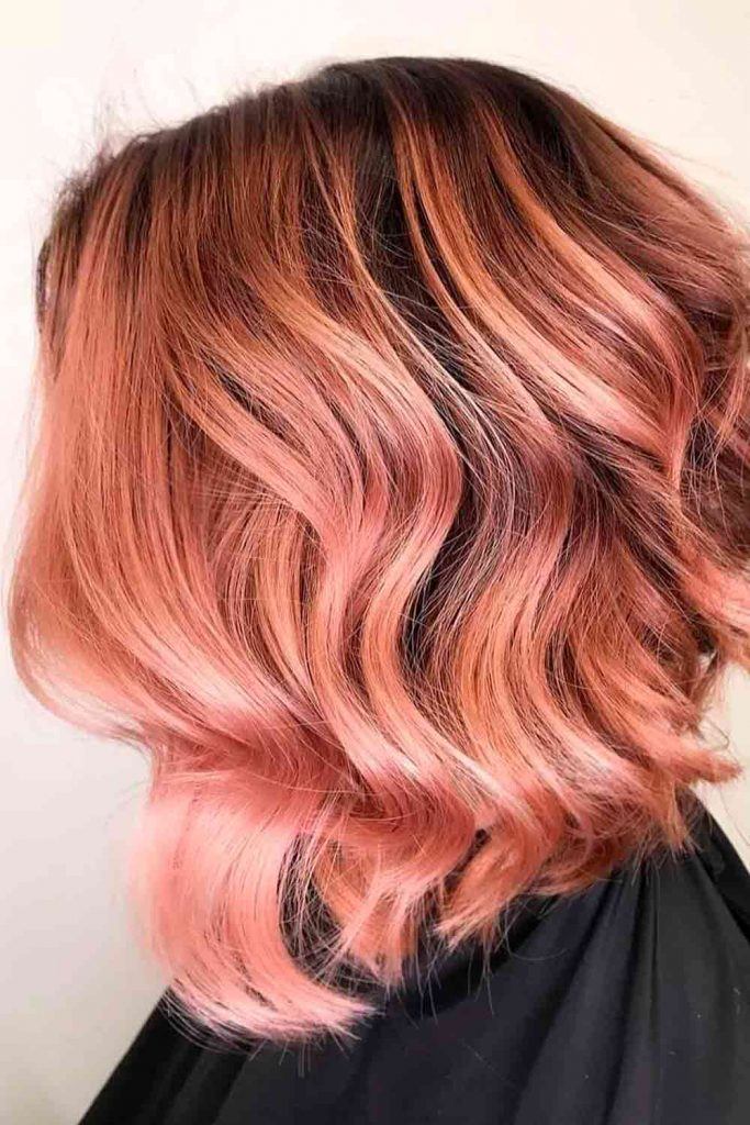 rose gold ombre hair