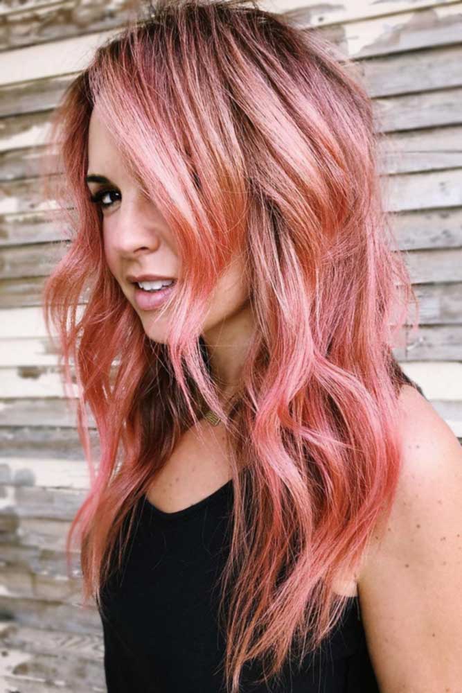 Light Rose Gold Brunette #rosegoldhair #brunette