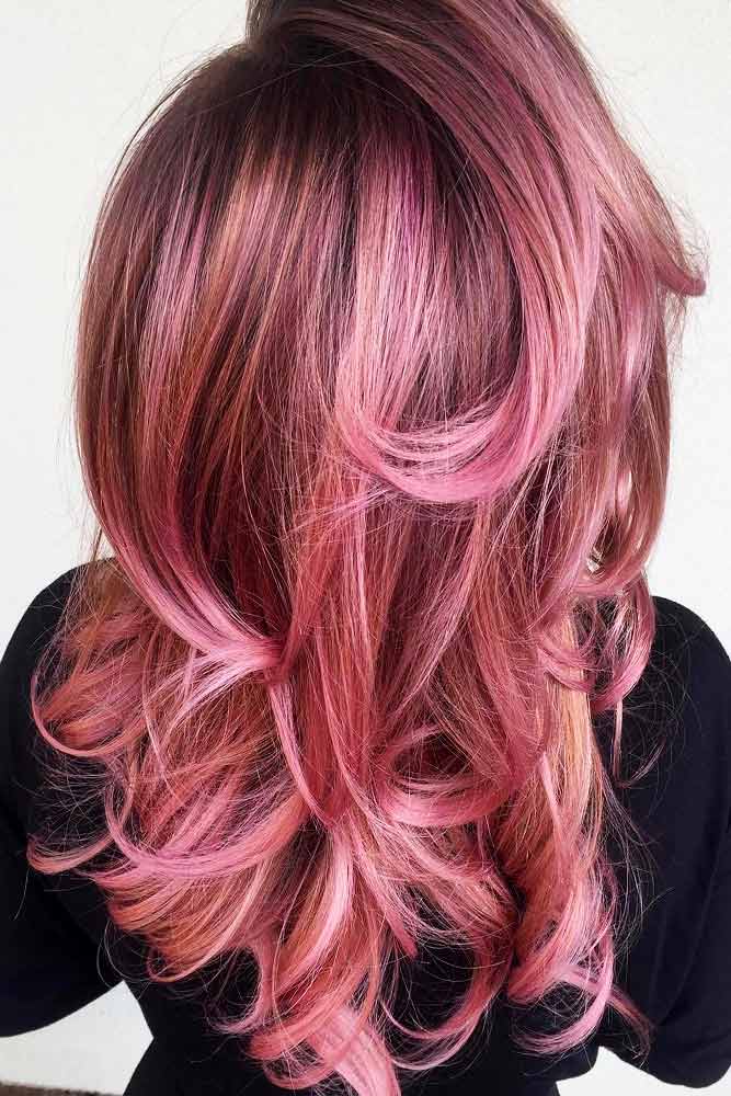 Saturated Rose Gold Hair Color Picture 6