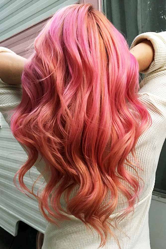 Saturated Rose Gold Hair Color Picture 4