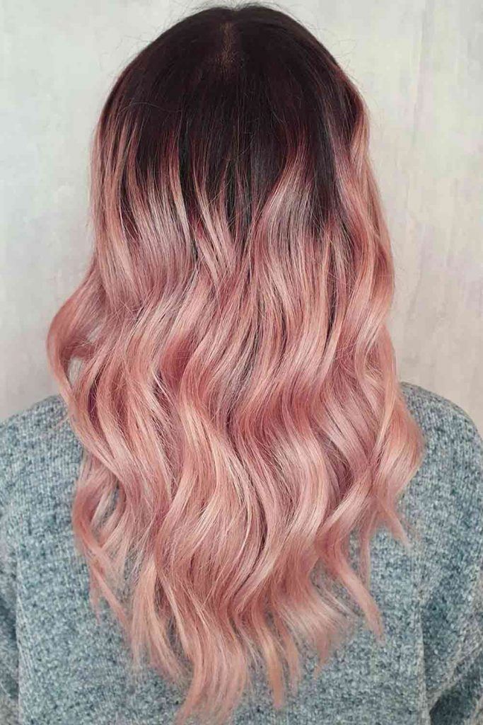 Rose Gold Ombre Hairstyle #ombrehair #ombre