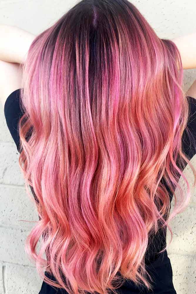 Saturated Rose Gold Hair Color Picture 3