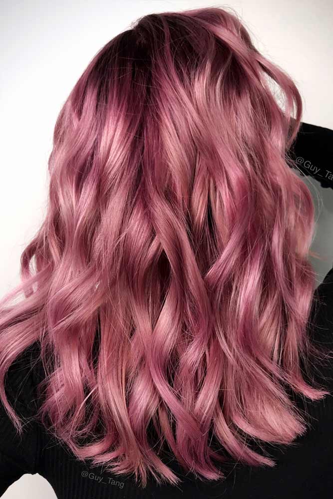 Dark Shades of Rose Gold Hair Picture 4