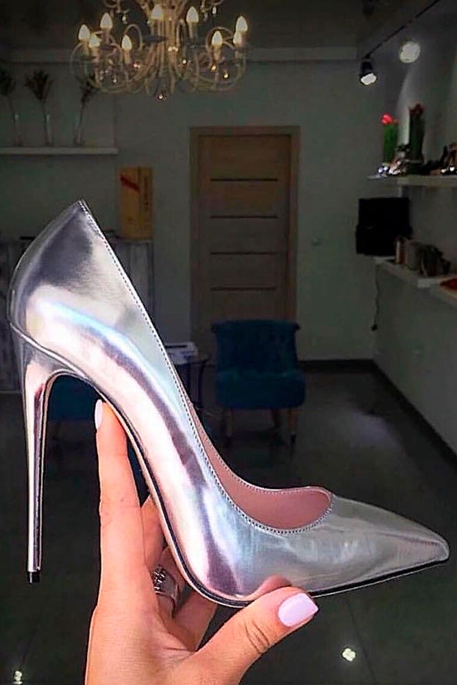 Elegant Metallic Stiletto #promshoes #stilettoheels