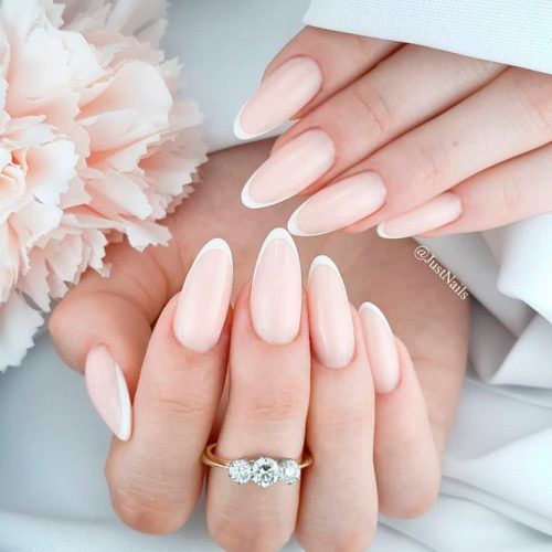 Elaganr French Nail Tips #frenchnails #nudenails